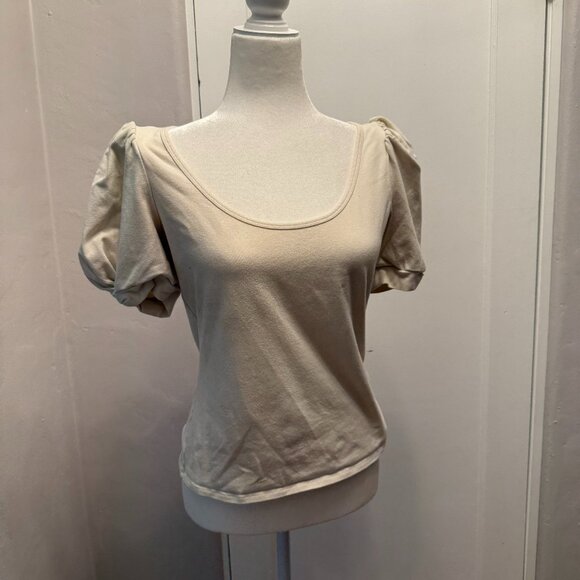 Reformation Francis Knit Top in Ivory Size L - Picture 1 of 4